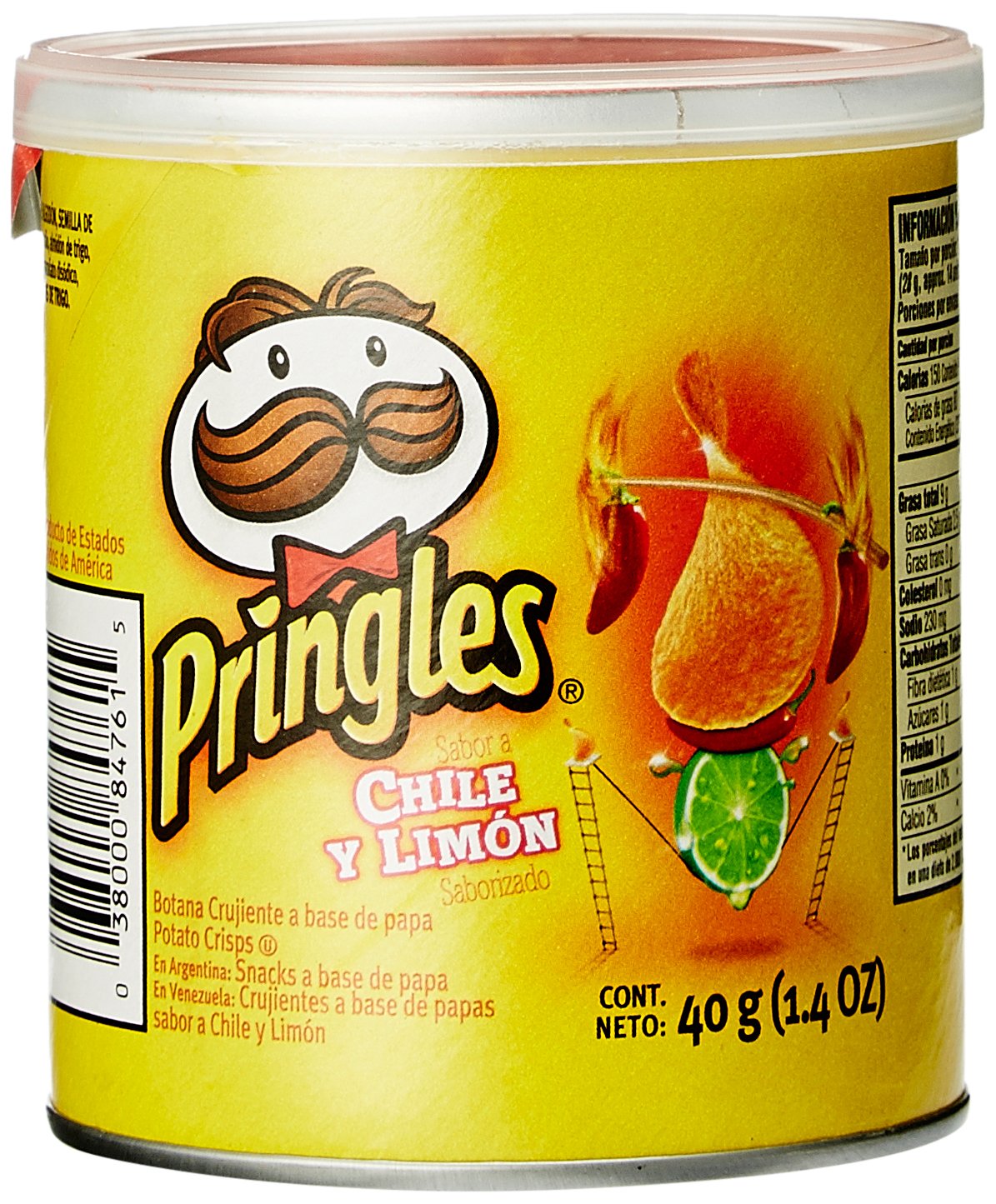 Pringles Chile Lemon, 40g - Zesty chile lemon Pringles!