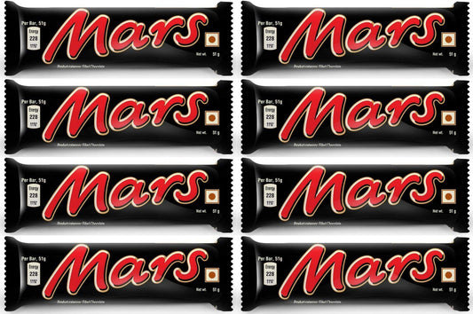 Mars Chocolate Bar, 51g (Pack of 8) - "Mars Chocolate Bar 8-Pack!"