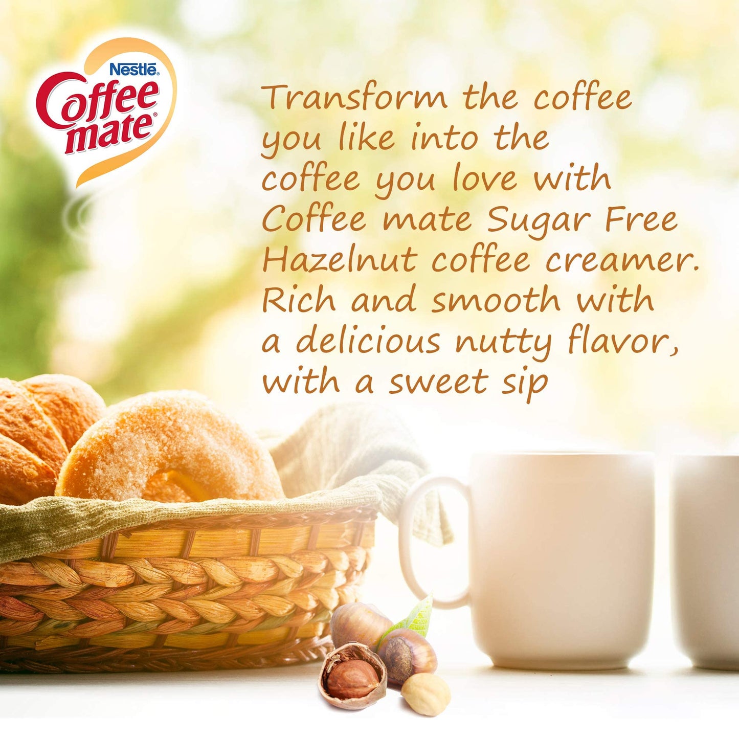 Nestle Coffee-Mate Sugar Free Hazelnut 289 Grams - "Coffee-Mate Sugar Free Hazelnut - 289g of Nutty, Sugar-Free Creamer!"