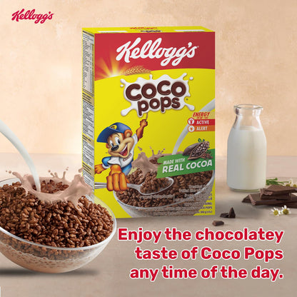 Kellogg's Coco Pops Breakfast Cereal - 400g - Chocolatey and crunchy Kellogg's Coco Pops Breakfast Cereal, 400g.