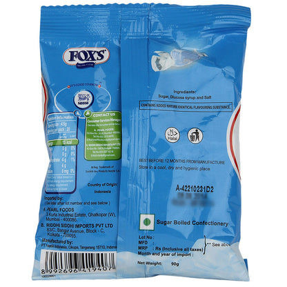 Nestlé Fox's Mints Bag, 90G, Pack of 1, Multicolour - "Fox's Mints - 90g Bag of Multicolour Minty Goodness!"