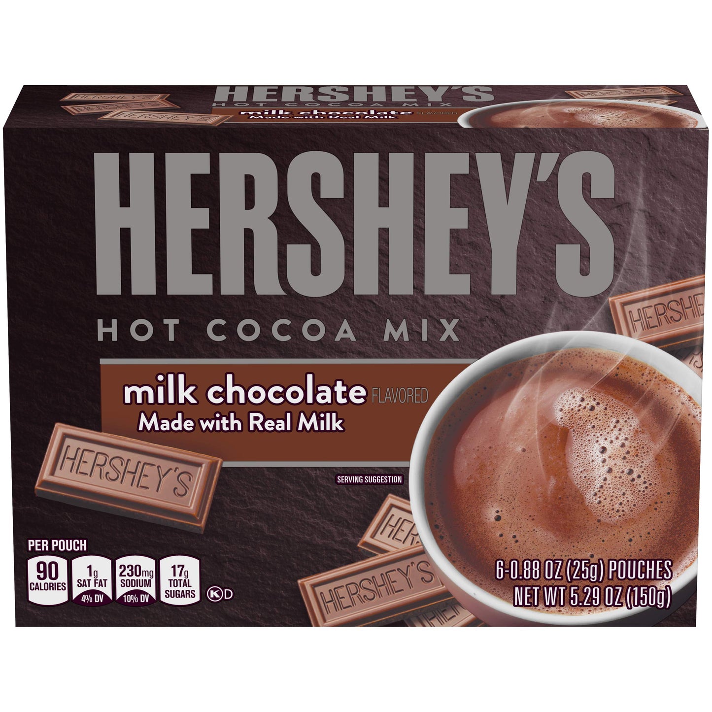 Hershey's Hot Cocoa Mix Milk Chocolate Made with Real Milk 150g - Hot cocoa mix made with real milk, 150g pack.