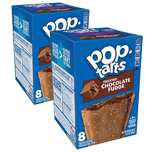 Pop Tarts Frosted Chocolate Fudge, 2 x 384 g - "Fudgy delight times two!"