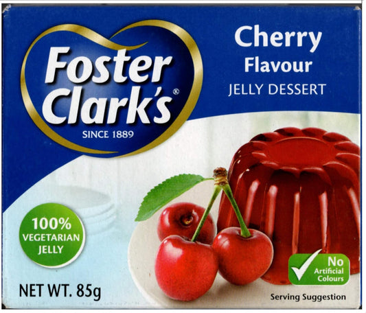 Foster Clark's Cherry Flavour Jelly Dessert - 85g - Pack of 2 (Imported)