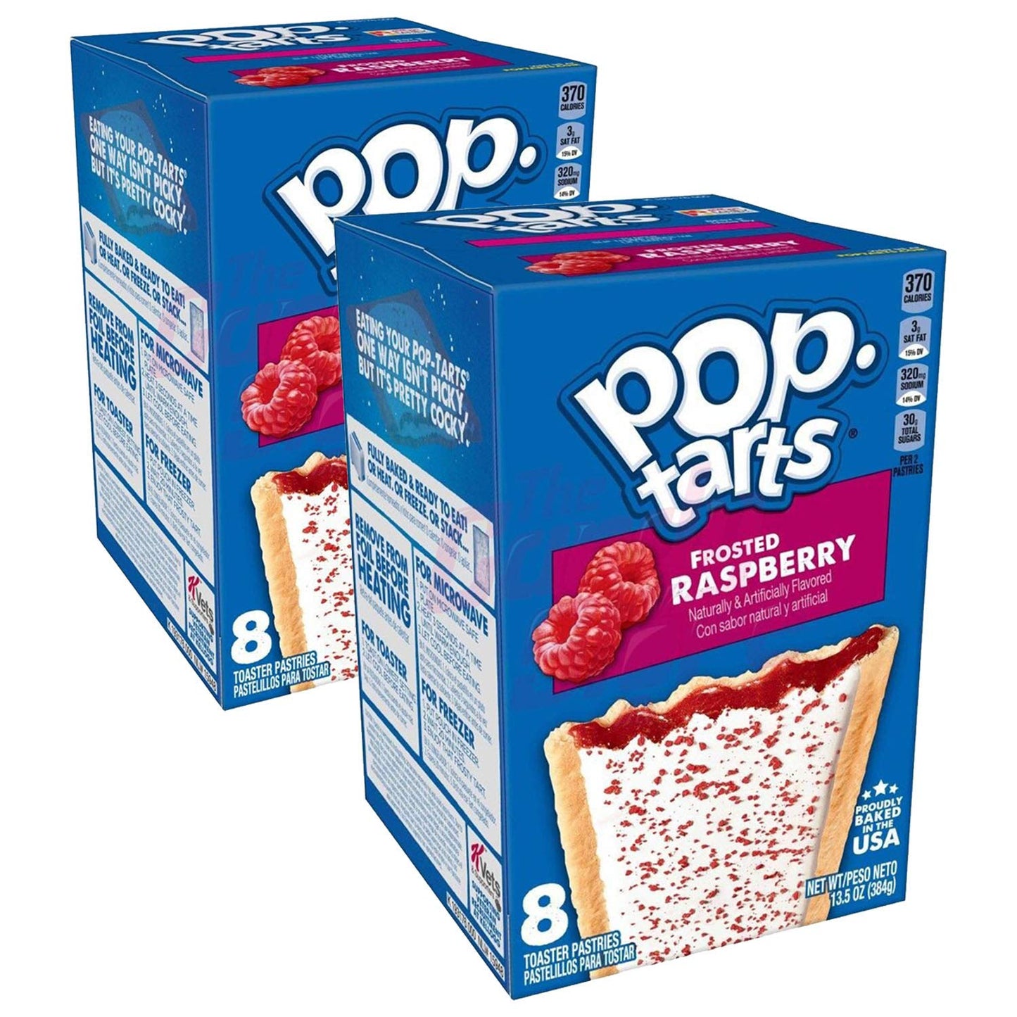 Pop Tarts Frosted Raspberry, 2 x 384 g - "Double the raspberry sensation!"