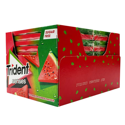 Trident Senses Watermelon Sunrise Flavour Sugar Free Gum, 0.81 oz / 23 g, 12 Pack