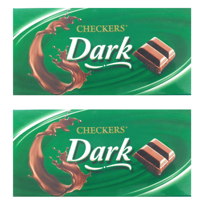 Checkers Dark Chocolate Imported, 140g (Pack of 2) - Dark chocolate duo