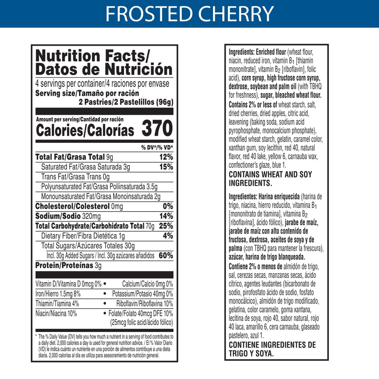 Pop Tarts Frosted Cherry, 384 g - "Cherry frosted Pop-Tart!"