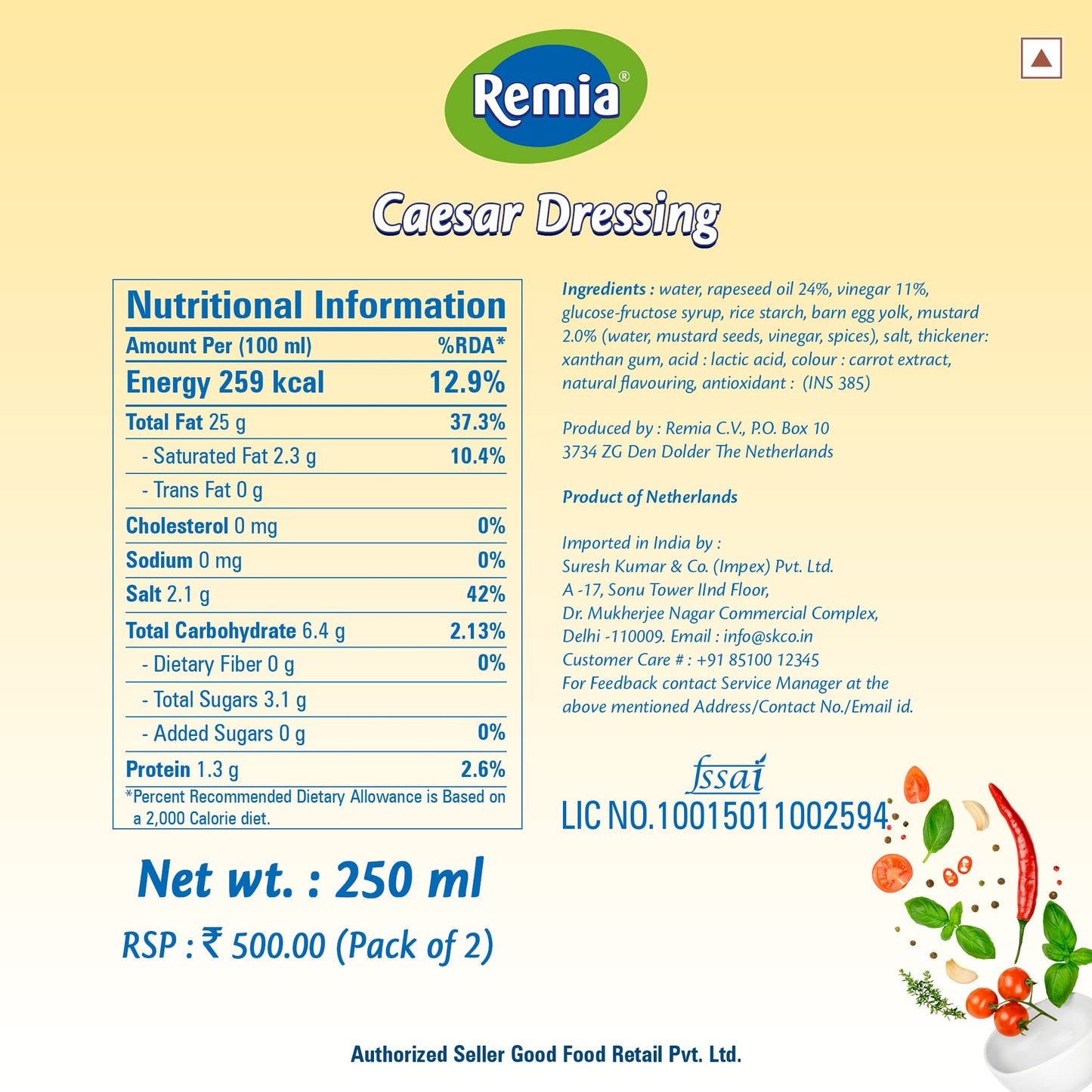 Remia Dressing Ceaser's Pack of 2 - Caesar Double Delight!