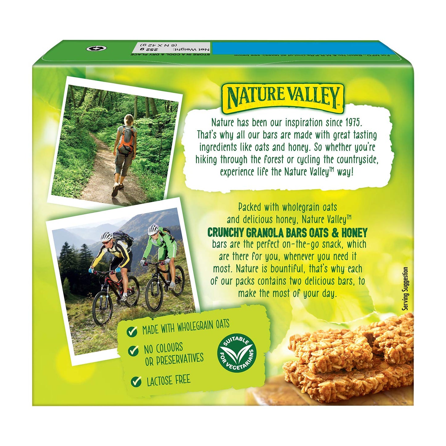 Nature Valley Crunchy Granola Bars|Multigrain Energy Bars|No Artificial Flavours|Contains Whole Grain Oats & Honey, 252Gm (12 Bars-Pack Of 6) - "Honey Oat Crunch!"