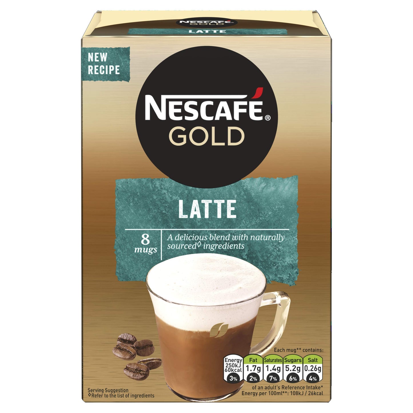 Nescafe Gold Latte Ground 8 Mugs Box ,(8X15.5G), 124Grams - "Gold Latte Ground - Eight Mugs of Latte Perfection!"