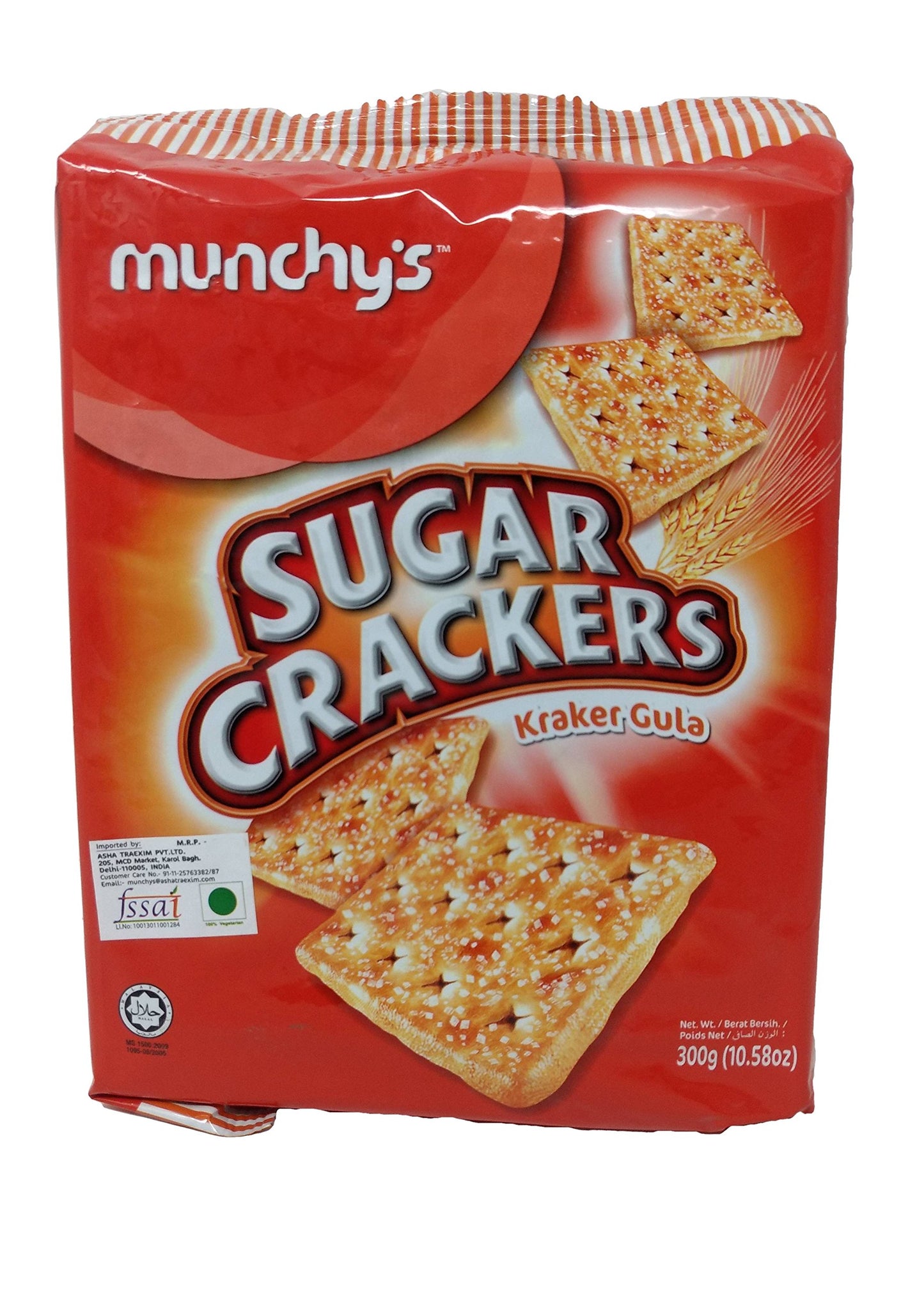 Munchy's Biscuits - Sugar Crackers, 300g Carton - "Sweet Sugar Crunch!"