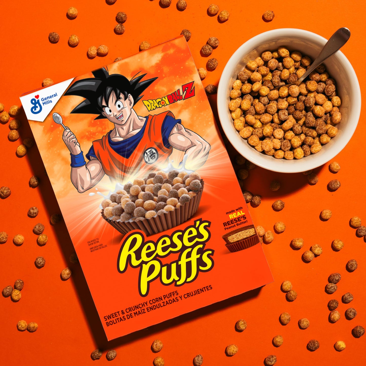 General Mills Reeses Puffs, 326 g - Indulge in the iconic combination of chocolate and peanut butter with Reese's Puffs cereal