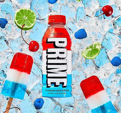 Prime Ice Pop Hydration Drink, 16.9 fl oz ℮ 500 ml, 12 Pack