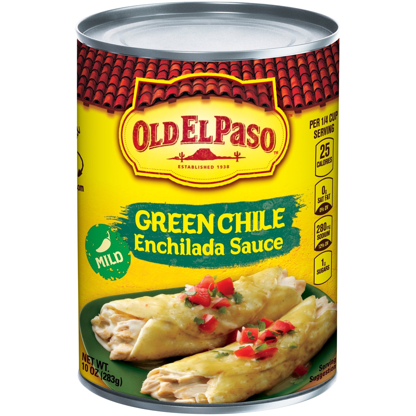 Old EL Paso Green Chilli Enchilada Sauce - Mild ( 283 g ) - "Mild and flavorful!"