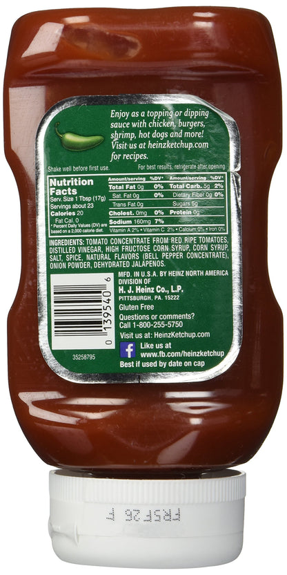 Heinz Jalapeno Tomato Ketchup, 397g - Tomato ketchup with a jalapeno kick.