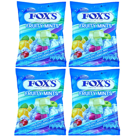 Fox's Crystal Clear Fruity Mint (90Gms- Pack of 4) - Four-pack fruity mint!