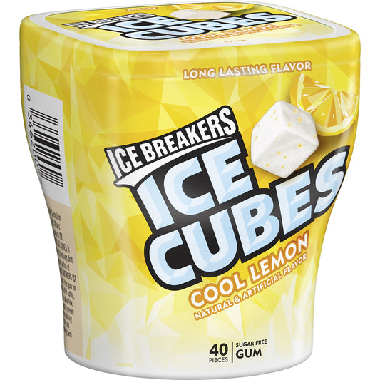 Ice Breakers Ice Cubes Sugar Free Gum Cool Lemon 40 Count - Cool lemon sugar-free gum, 40 refreshing pieces.