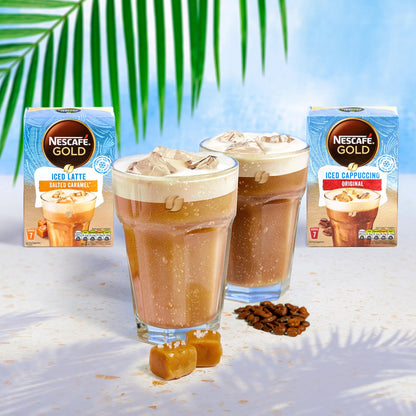 NESCAFÉ GOLD Iced Salted Caramel Latte 7 Serves - "Iced Salted Caramel Latte - Seven Servings of Chill!"