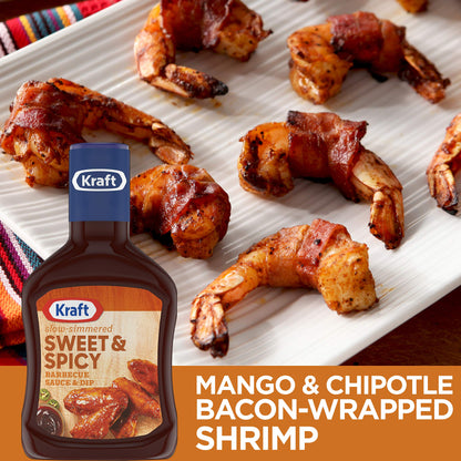 Kraft Sweet & Spicy Barbeque Sauce (18 oz Bottle) - "Sweet & Spicy BBQ!"