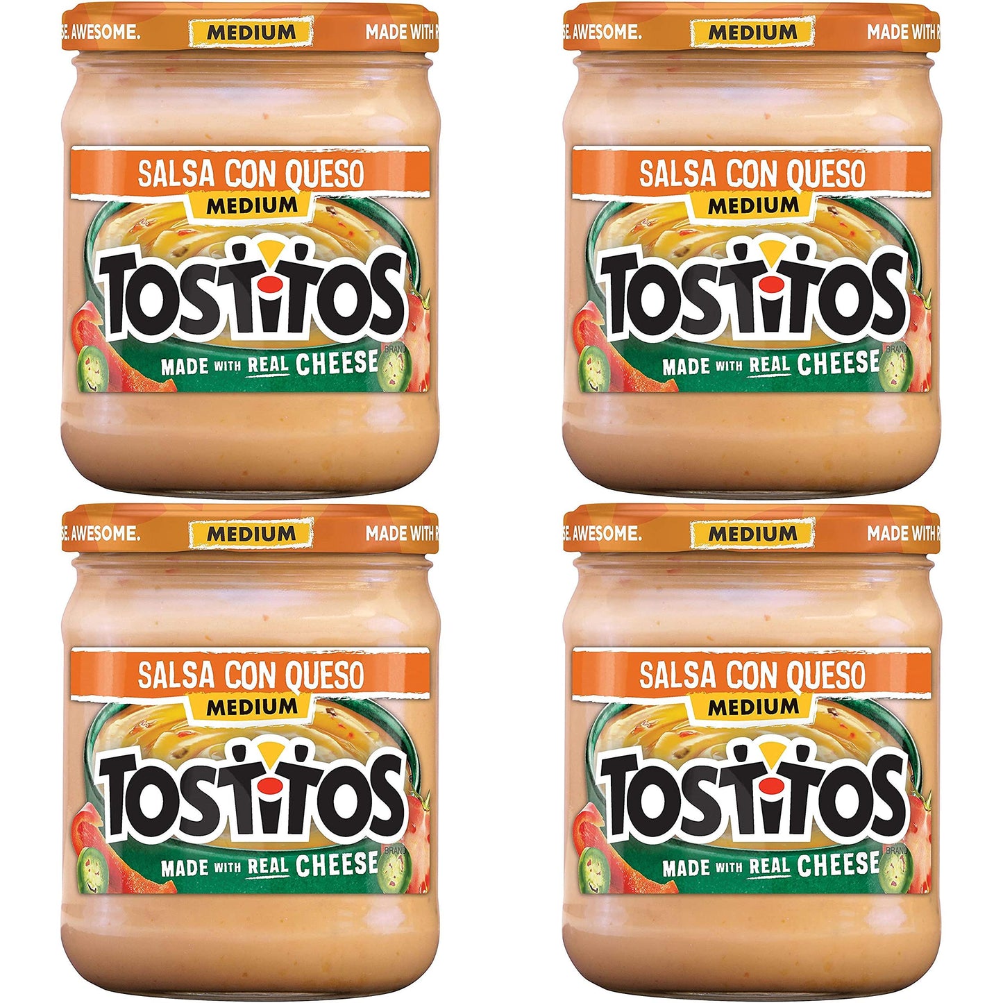 Tostitos Dips Medium Con Queso Dip 15 oz Pack of 4