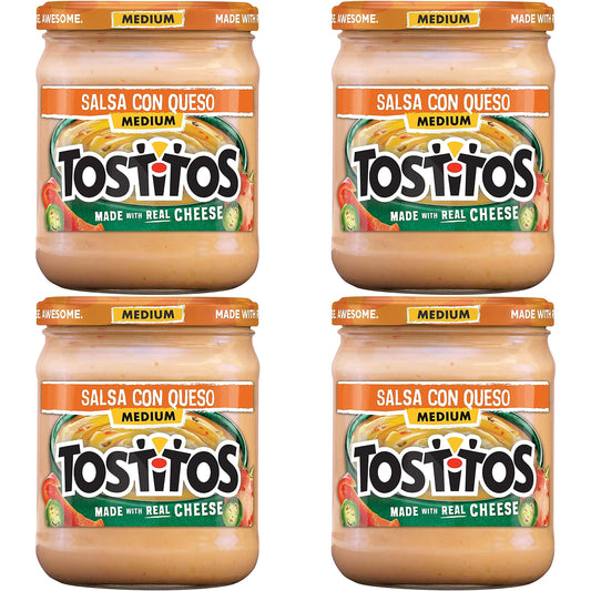 Tostitos Dips Medium Con Queso Dip 15 oz Pack of 4