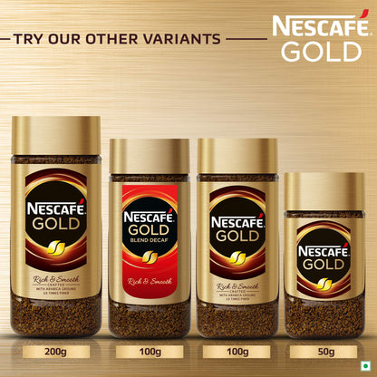 Nescafe Gold Blend Imported Decaf Coffee Powder, Glass Jar, Arabica and Robusta beans,100 grams - "Decaf Gold Blend - Imported Coffee Excellence!"