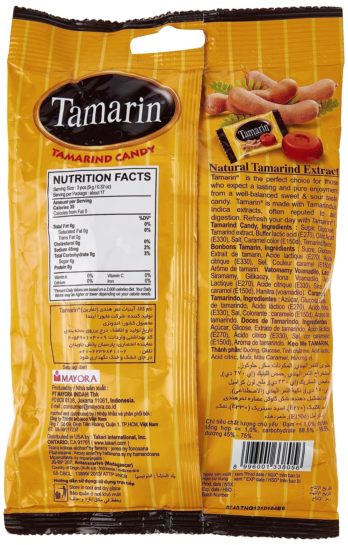 Tamarin Permen Sari Asam - Tamarind Sour Candy, 135g