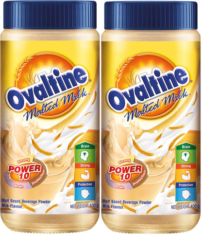 Ovaltine Malt Based Beverage Milk Powder 400g Jar_Pack Of 2 - "Double malt goodness!"