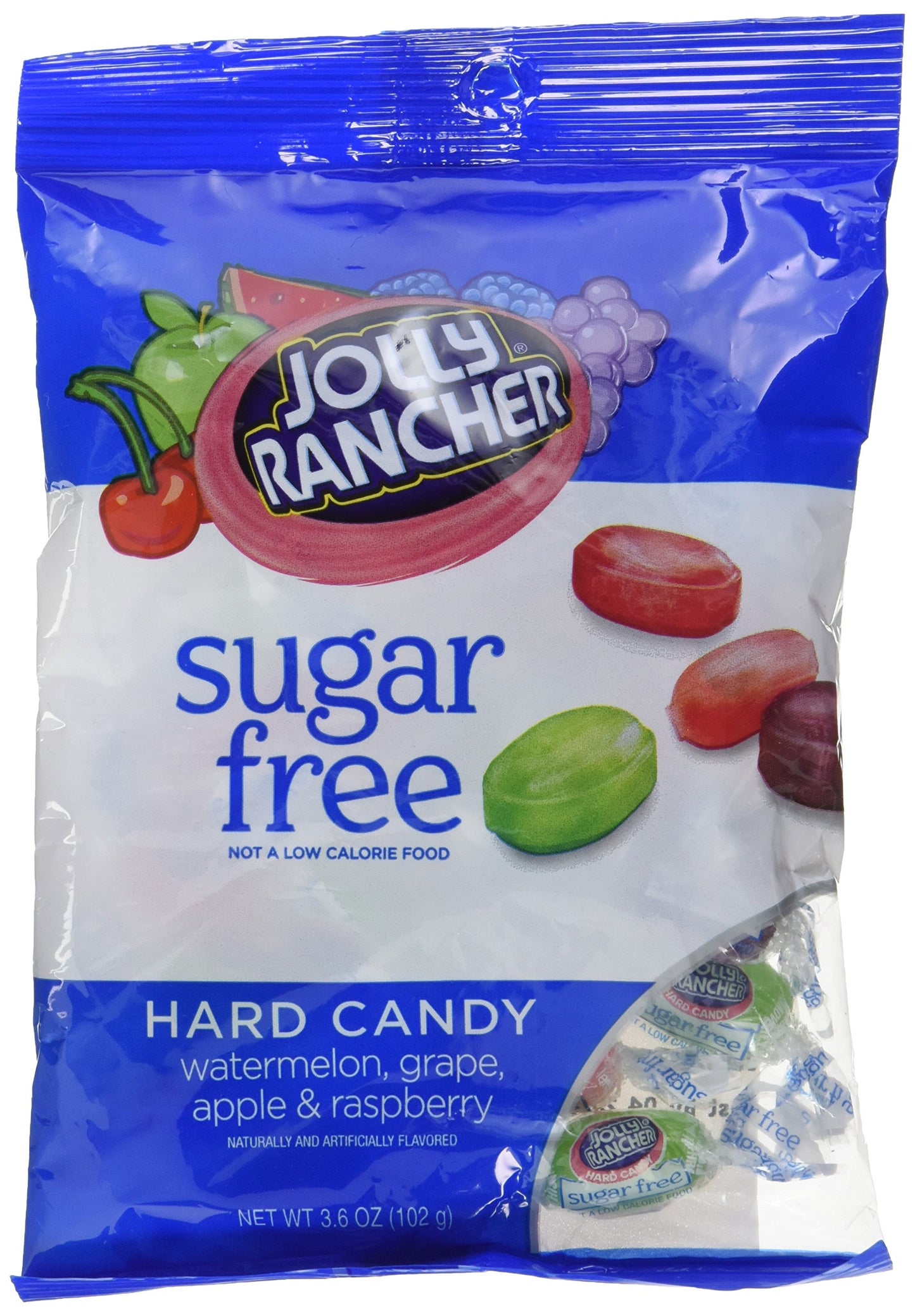 Jolly Rancher Sugar Free Hard Candy Assortment Peg Bag - 3.6 oz - Enjoy guilt-free sweetness with Jolly Rancher Sugar Free Hard Candy Assortment, 3.6 oz peg bag.