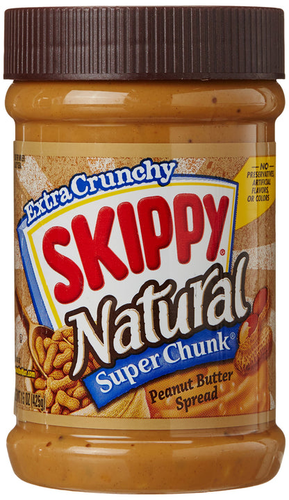 Skippy Peanut Butter Spread Natural Super Chunk 425G