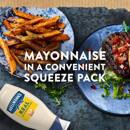 Hellmann's Real Mayonnaise, 340 g, White & Blue - Traditional real mayonnaise in a white and blue jar.