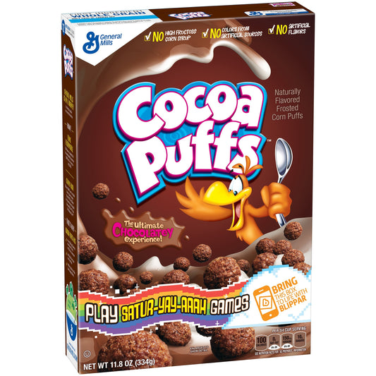 General Mills Cereal Cocoa Puffs, 334g - Start your day with the rich and chocolatey flavor of Cocoa Puffs cereal