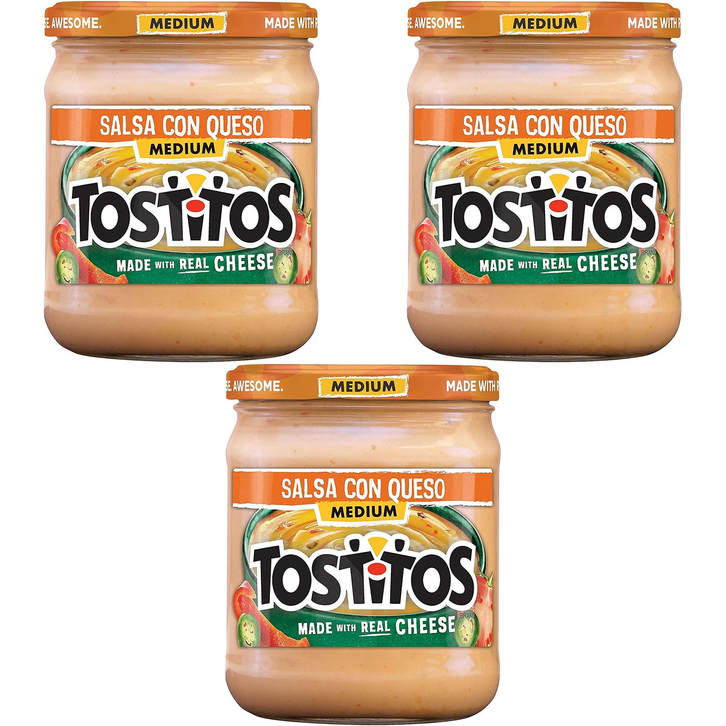 Tostitos Dips Medium Con Queso Dip 15 oz Pack of 3