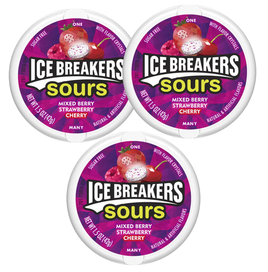 Icebreaker Mint Berry 42g X 3 - Triple pack of mint berry flavor, 42g each.