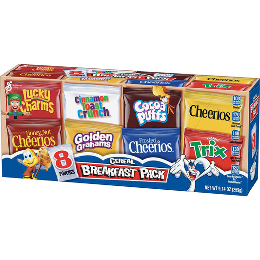 Breakfast Pack Cereal Multi-Pack With 8 Varieties, 9.14 oz - Morning mix-up