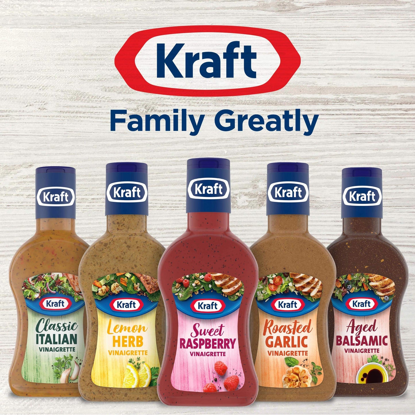 Kraft Olive Oil Vinaigrettes Raspberry Salad Dressing (14 fl oz Bottle) - "Raspberry Vinaigrette!"