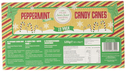 Olde Sam's Sweet Shoppe Candy Canes Peppermint Flavour 12 Sticks, 120g - "Classic holiday treat!"