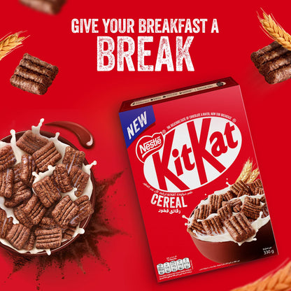 Nestle Kitkat Chocolate Breakfast Cereal Pack 330g - "KitKat Breakfast Cereal - 330g of Chocolatey Crunch for Your Morning!"