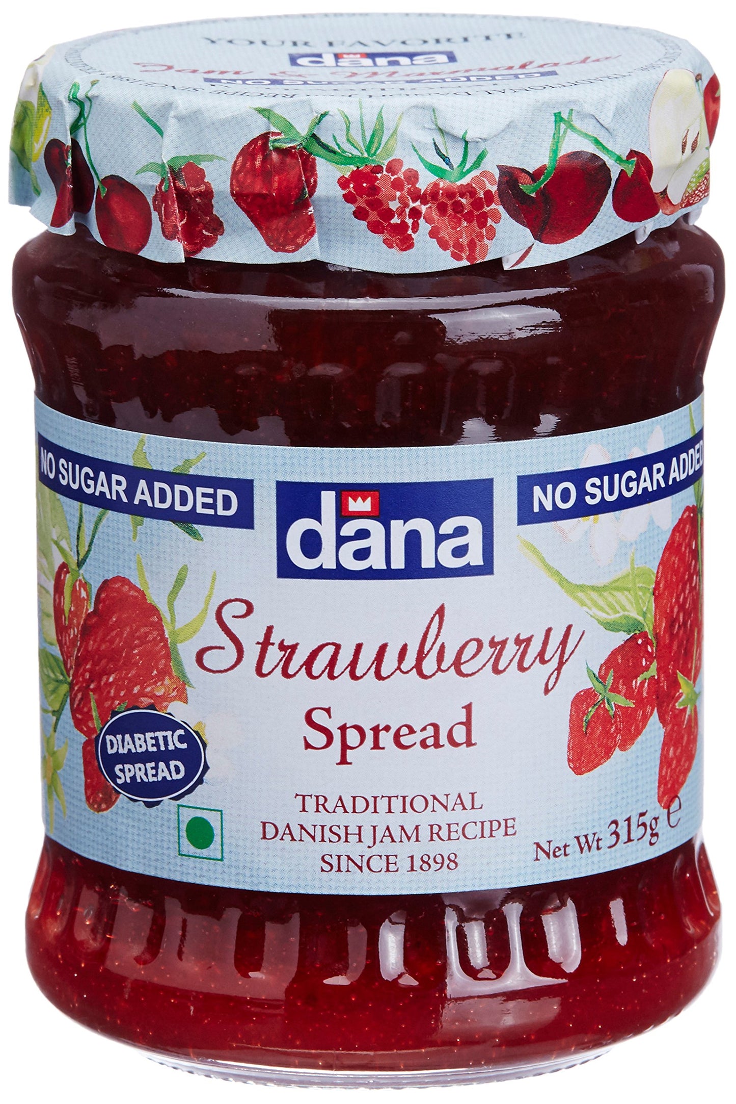 Dana Diabetic Spread - Strawberry, 315g Jar - Strawberry diabetic spread