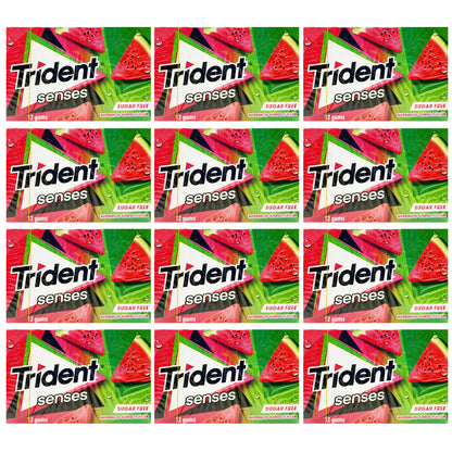 Trident Senses Watermelon Sunrise Flavour Sugar Free Gum, 0.81 oz / 23 g, 12 Pack