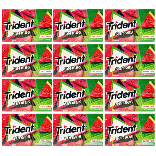 Trident Senses Watermelon Sunrise Flavour Sugar Free Gum, 0.81 oz / 23 g, 12 Pack