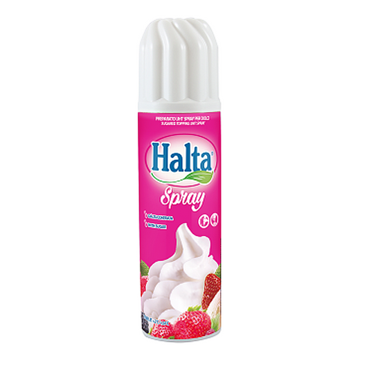 Halta Spray Vanilla Topping 245ml – Indulgent Whipped Cream for Desserts, Easy-to-Use Topping Spray for Coffee, Cakes, and More
