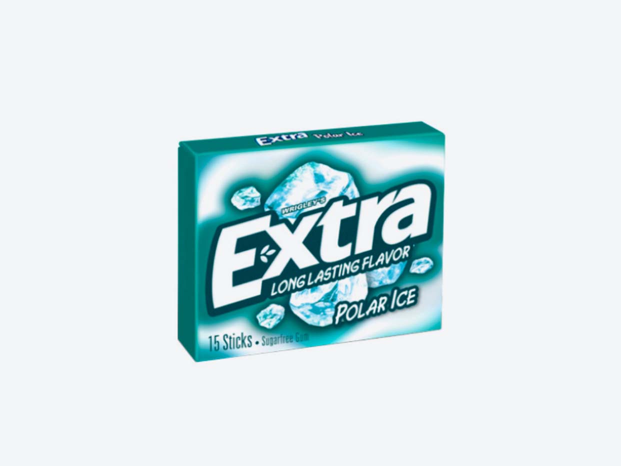 Wrigley's Extra Polar Ice Sugar-Free Gum, 40g - Pack of 2 - Double the Coolness!