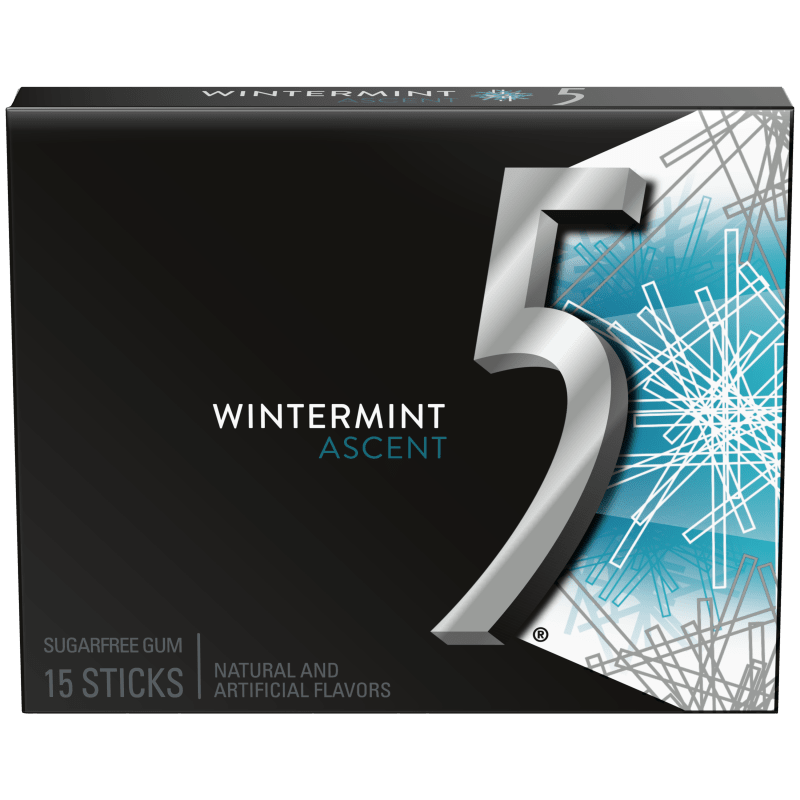 Wrigley's Ascent Wintermint 5 Gum - Sugar-Free Chewing Gum - 15 Stick Pack - Elevate Your Experience!