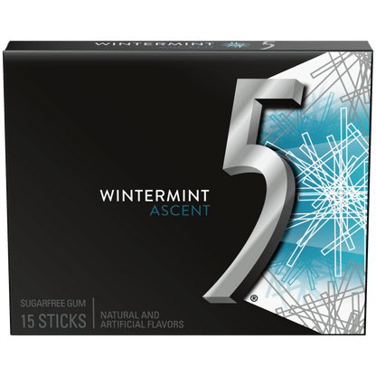 Wrigley's Ascent Wintermint 5 Gum - Sugar-Free Chewing Gum - 15 Stick Pack - Elevate Your Experience!