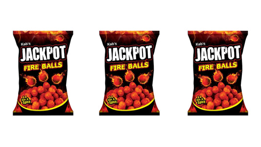 Kab's Jackpot Fire Balls 2x Spicy Chips 80g - Pack of 3 - Try if you dare!