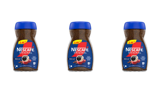 Nescafe Original Decaff Coffee Double Filter Granule Bottle 95g Jar - Pack of 3