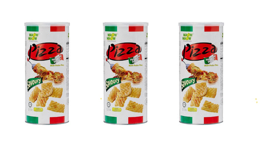 Miaow Miaow Savory Flavored Pizza Snacks 100g - Pack of 3 - No Artificial Colors