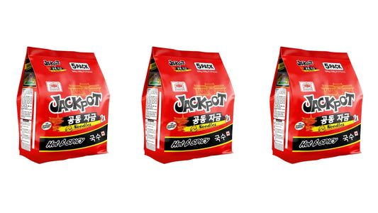 Kab's Jackpot 2x Hot & Spicy Instant Noodles 5-in-1 500g - Pack of 3 - Spicy AF!